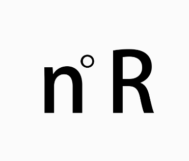 n°R